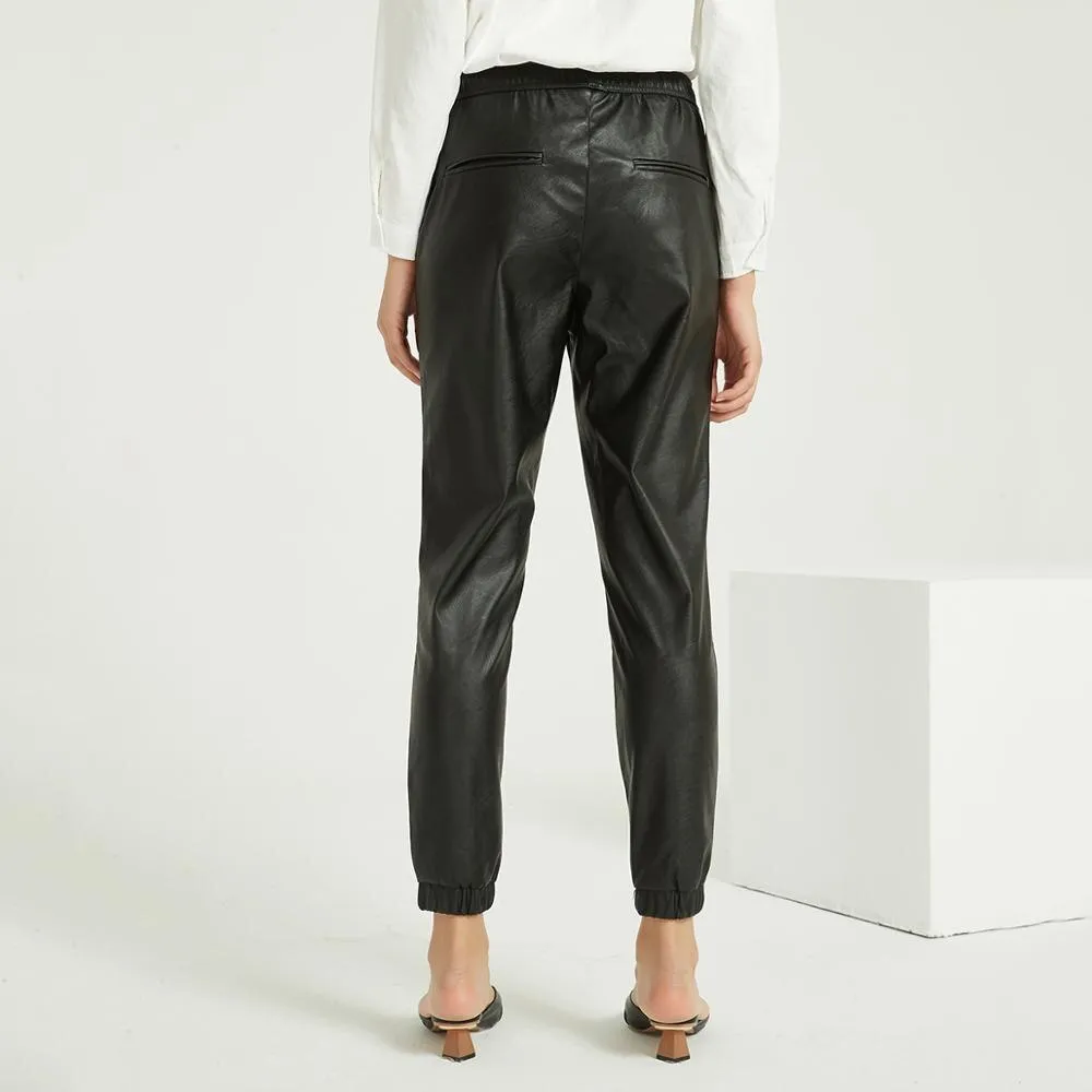 FashionSierra - Women Solid Pu Pants