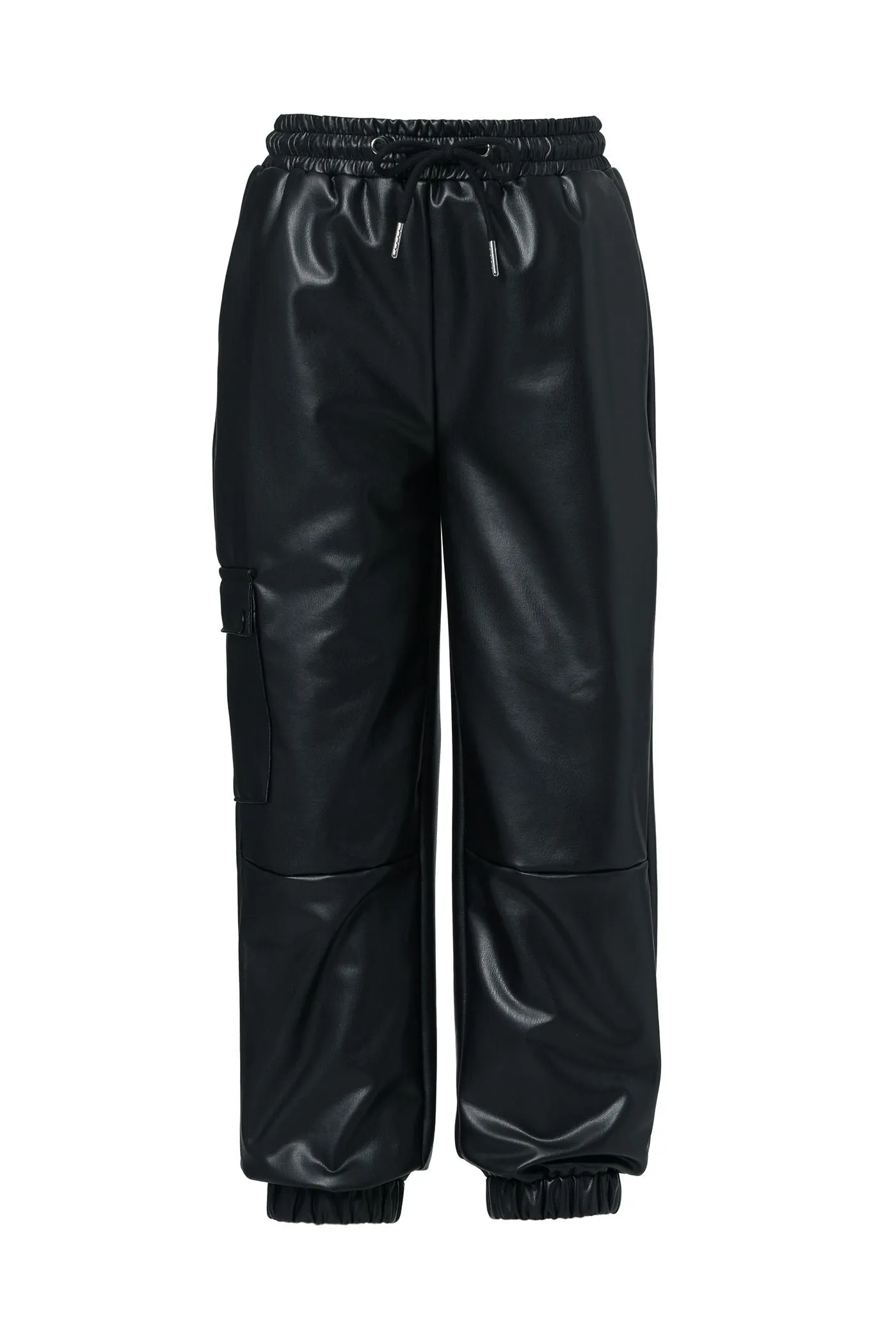 Faux Leather Joggers