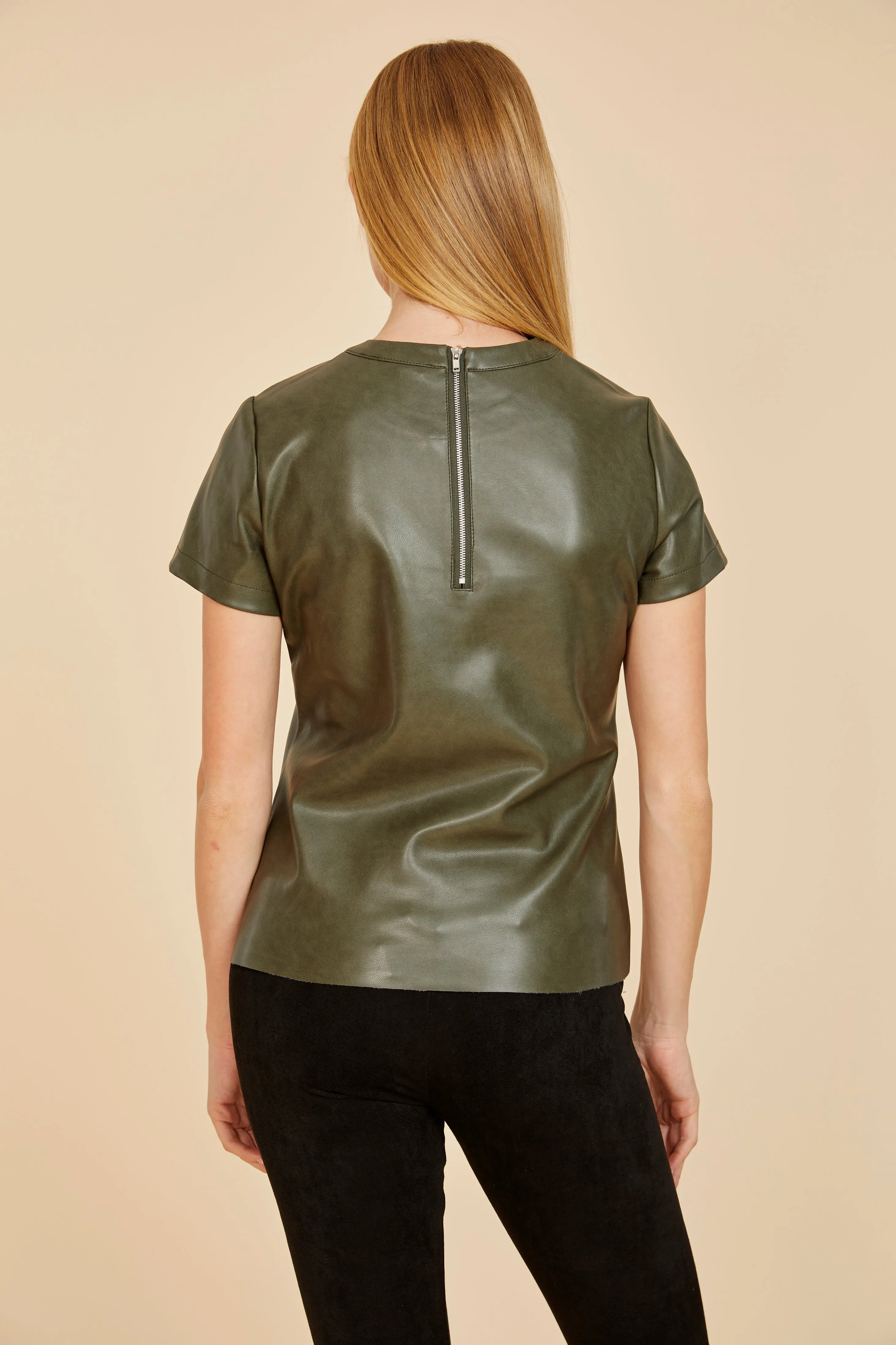 Faux Leather Shirt