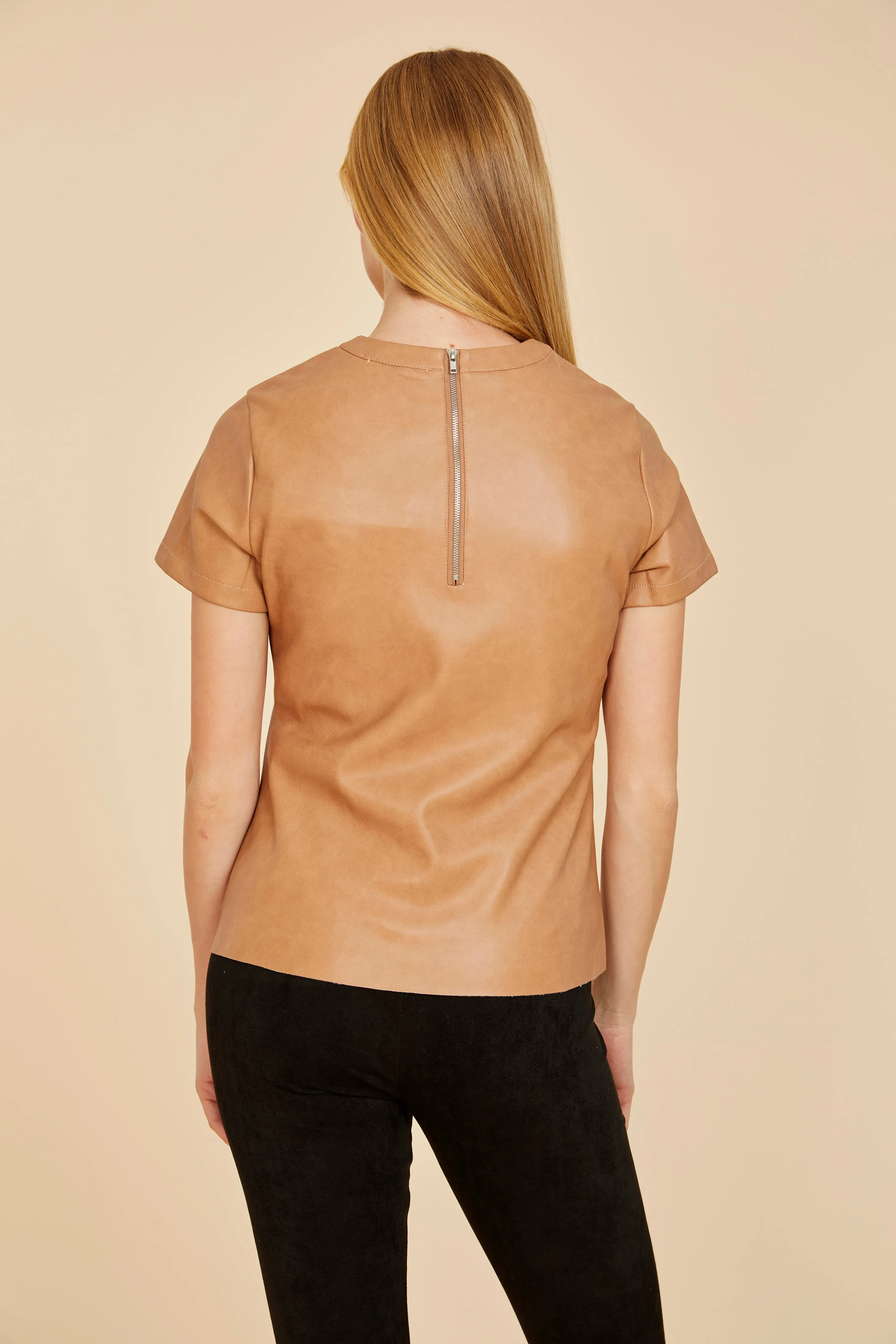 Faux Leather Shirt