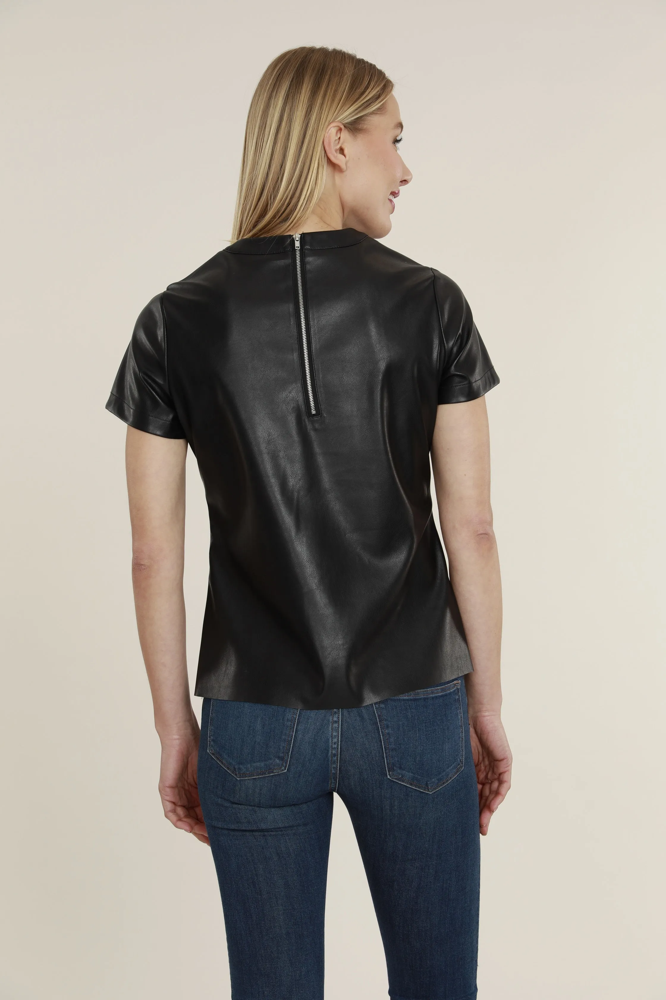 Faux Leather Shirt