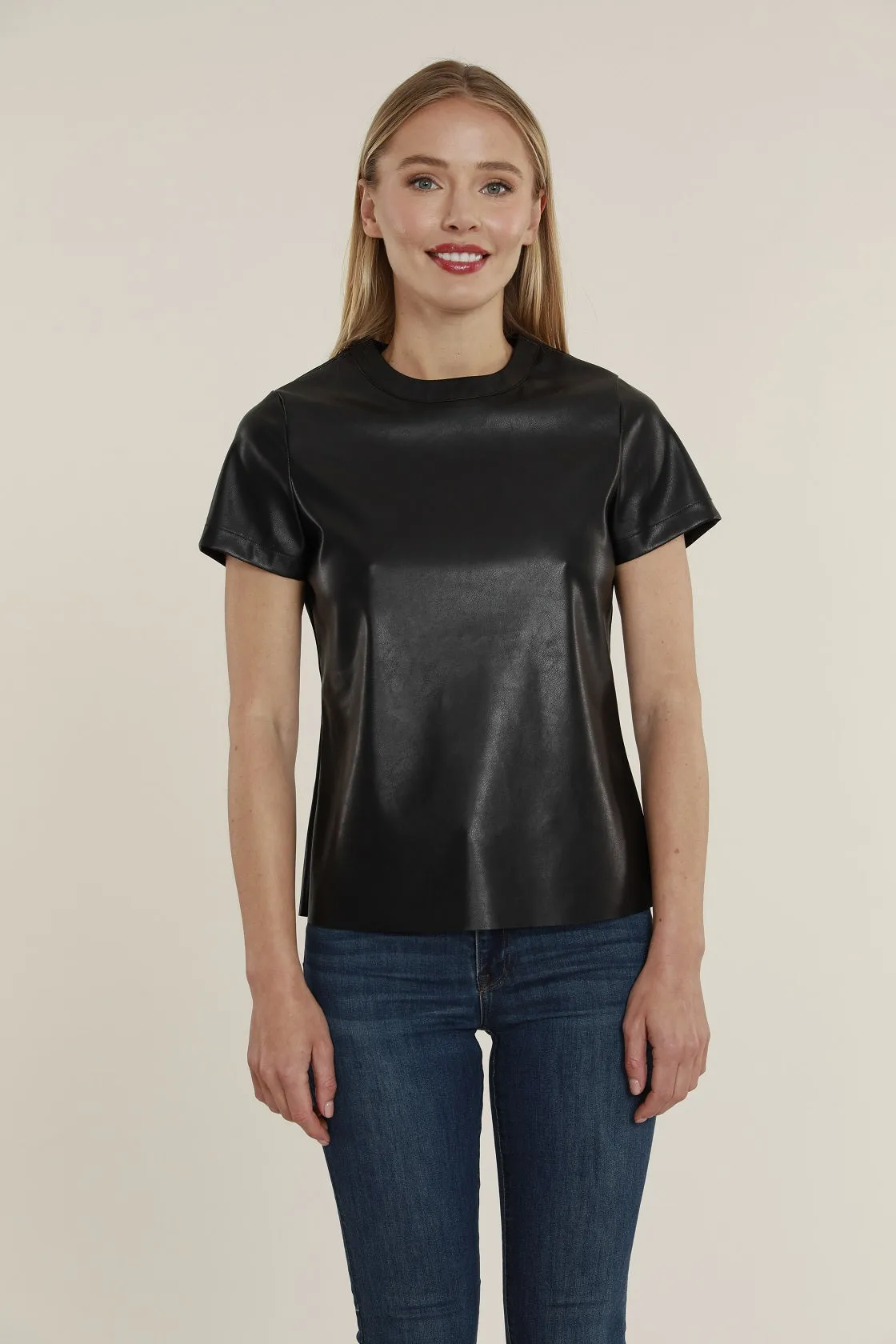 Faux Leather Shirt