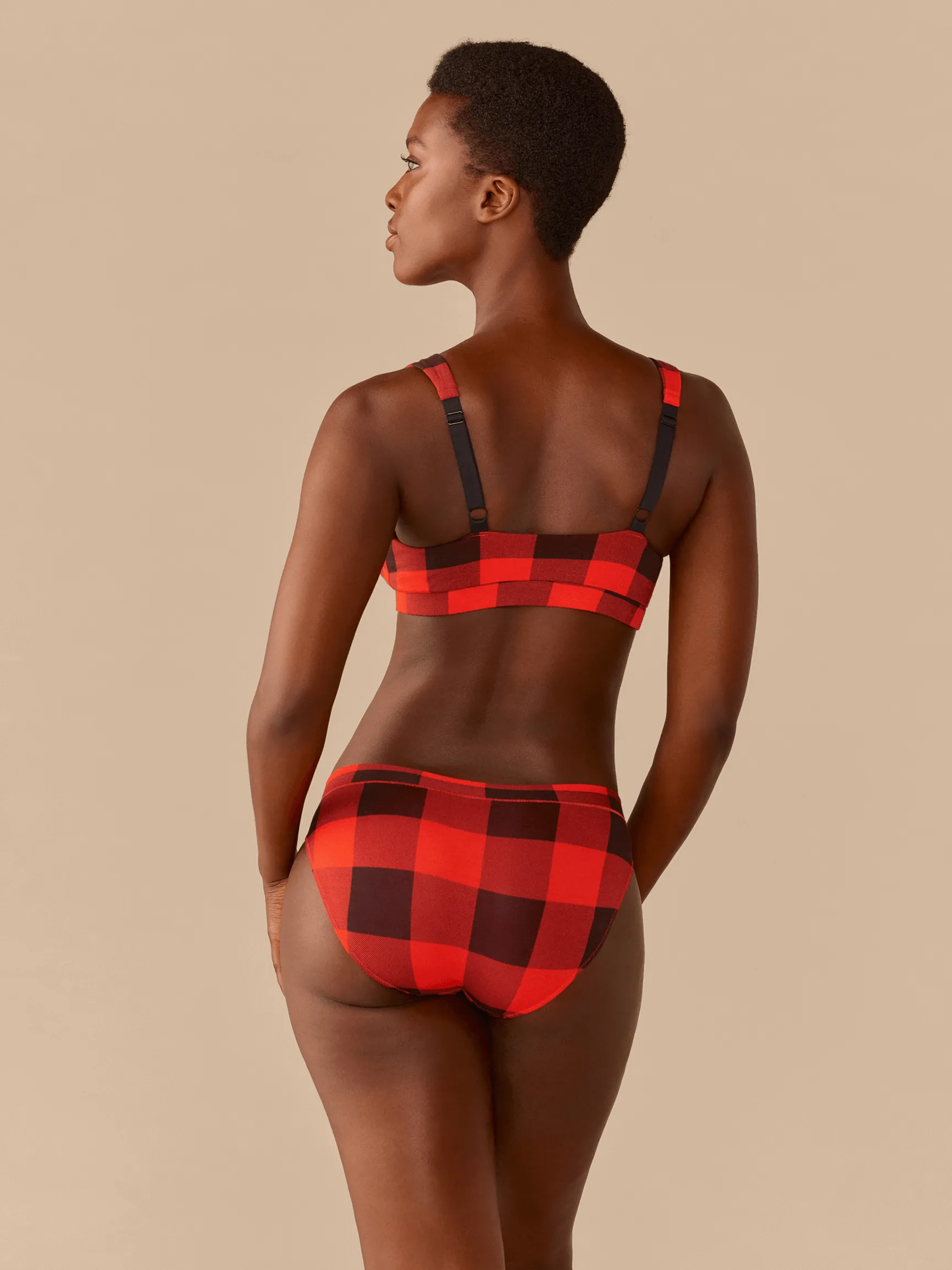 FeelFree Square Neck Bralette | Buffalo Plaid