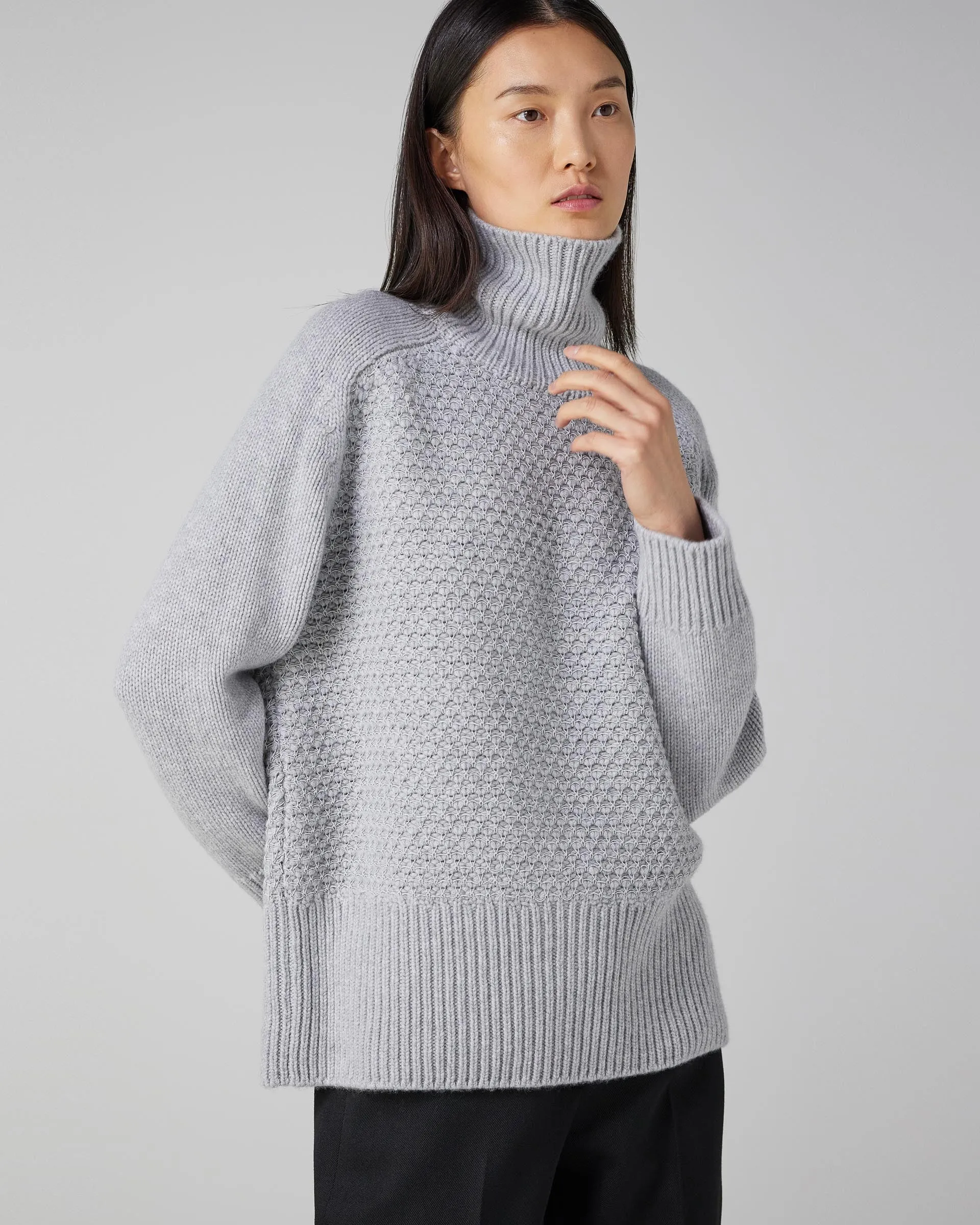 Francoise Turtleneck in Cashmere, Grey