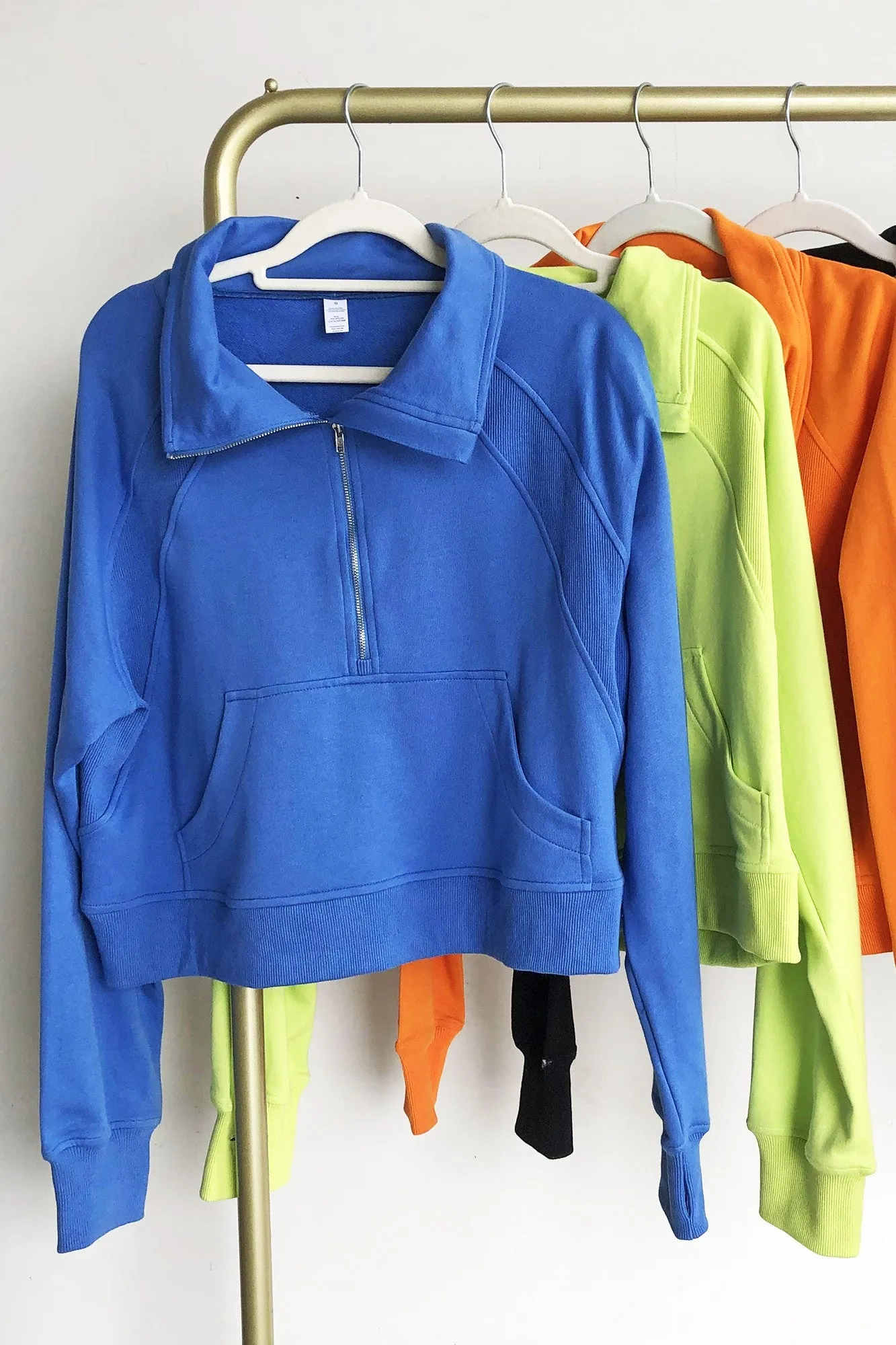 French Terry Half-Zip Pullover Sweatshirt