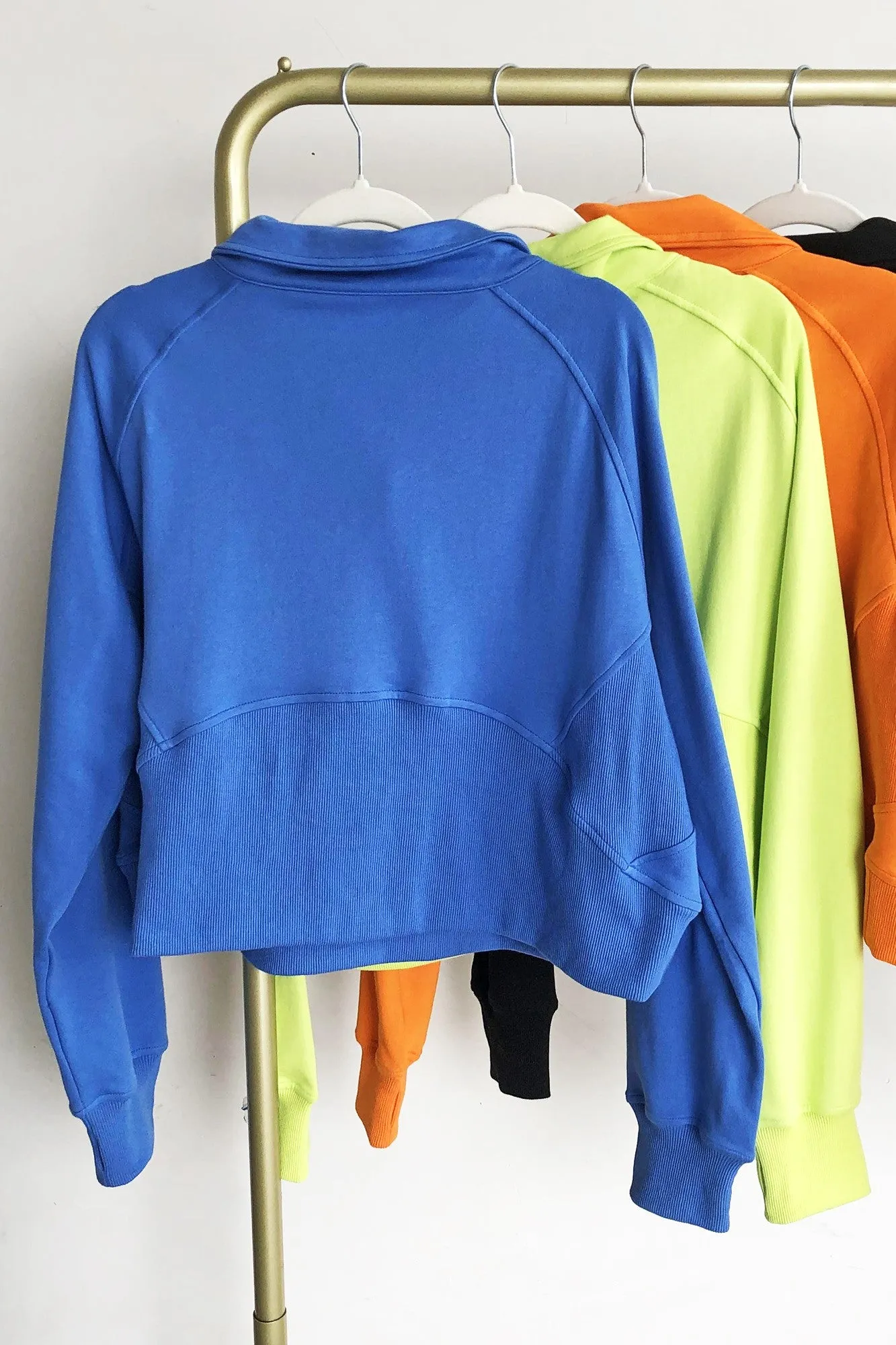 French Terry Half-Zip Pullover Sweatshirt