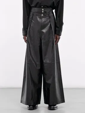 Full Length Leather Trousers (007-26-BLACK)