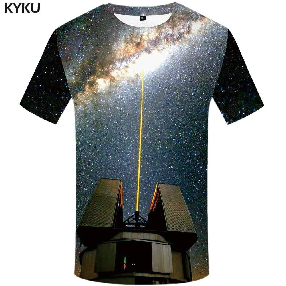 Galaxy Space T-shirts Men Vortex T-shirt 3d Nebula Tshirt Anime Lightning T shirts Funny Mountain Tshirts Print Mens Fashion