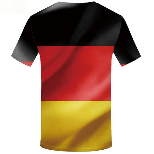 German Flag T-shirt Men Colorful Tshirt Anime Gothic Tshirts Novelty Short Sleeve summer Men/women Tops Streetwear Personality