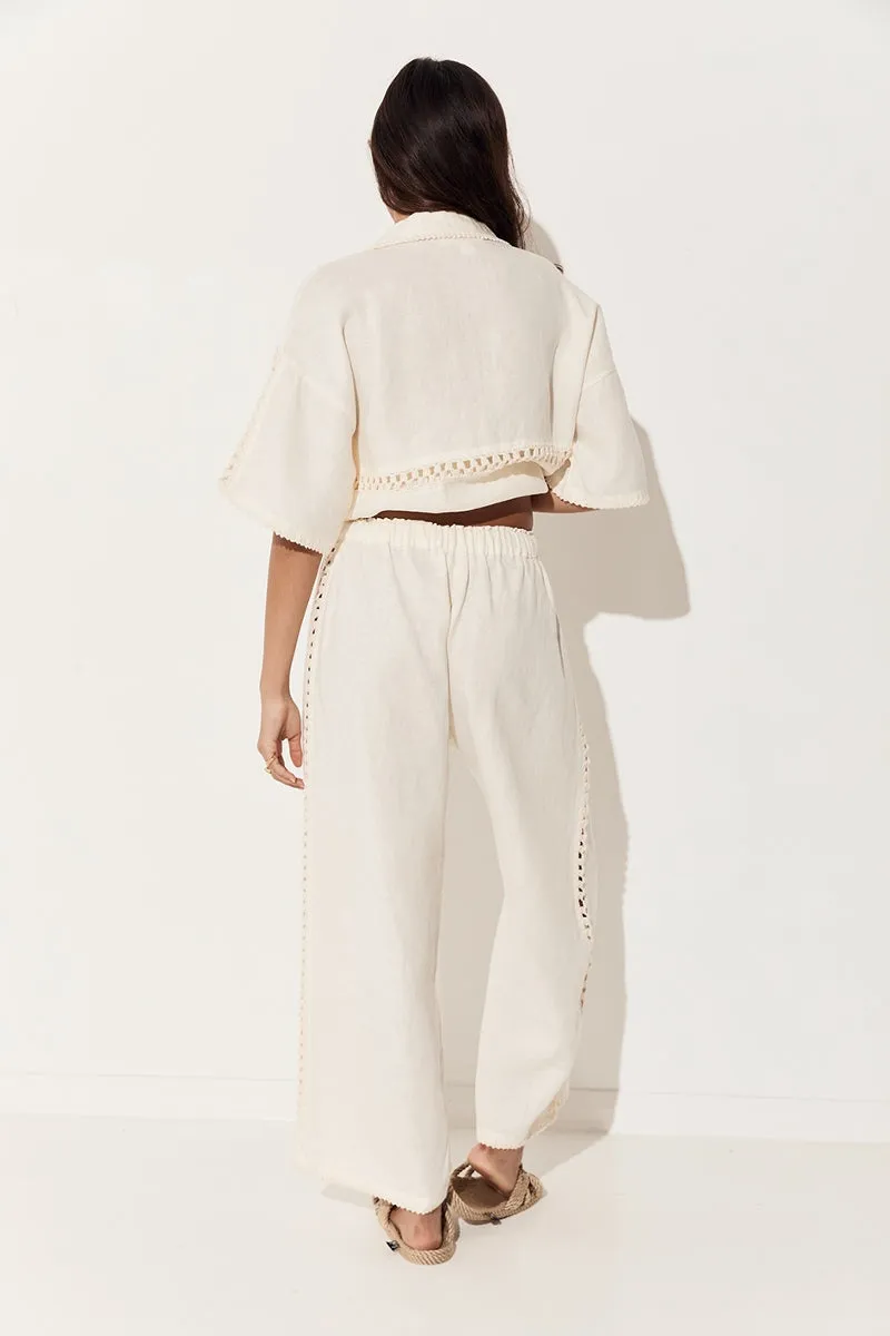 GOLDEN HOUR PANT - OFF WHITE