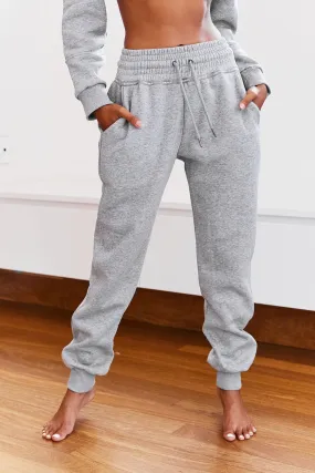 Gray High Waisted Scrunchie Joggers