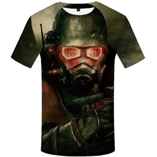 Gun T shirts Men Military T shirts Funny Metal Tshirts Cool War T-shirts 3d Cosplay Tshirts Novelty Short Sleeve summer Men