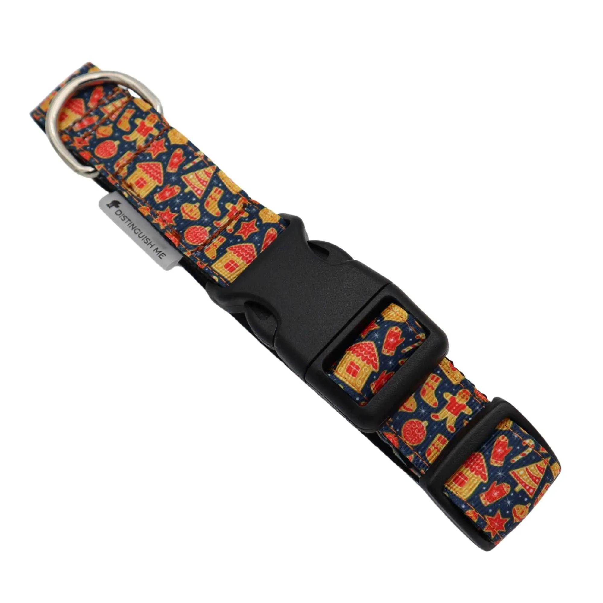 Handmade Dog Collar | Christmas City | Width: 15-20-25-30-40 mm