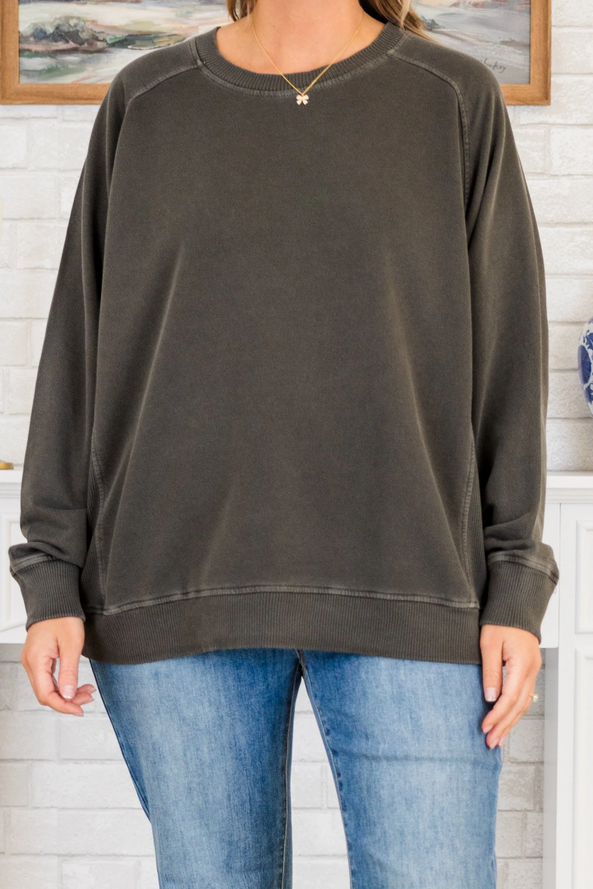 Happy To Be Here Pullover, Black