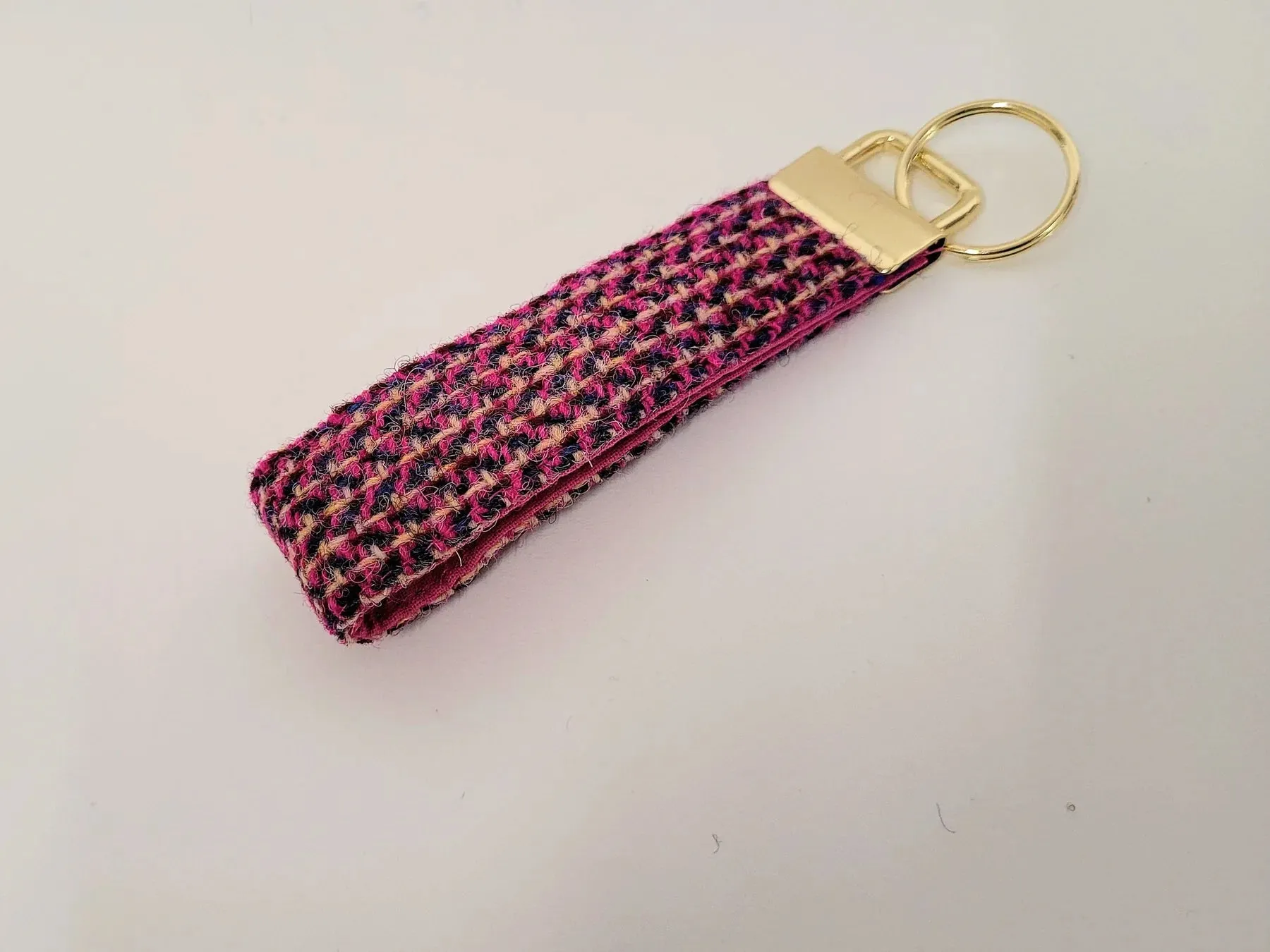 Harris Tweed Pink Paradise Buckle Dog Collar