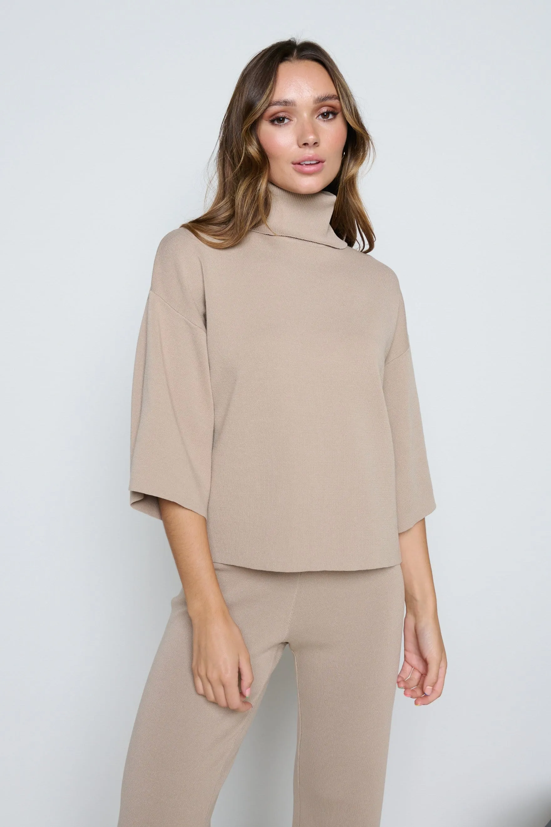 Hayden Kimono Sleeve Jumper - Beige