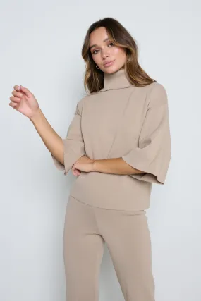 Hayden Kimono Sleeve Jumper - Beige