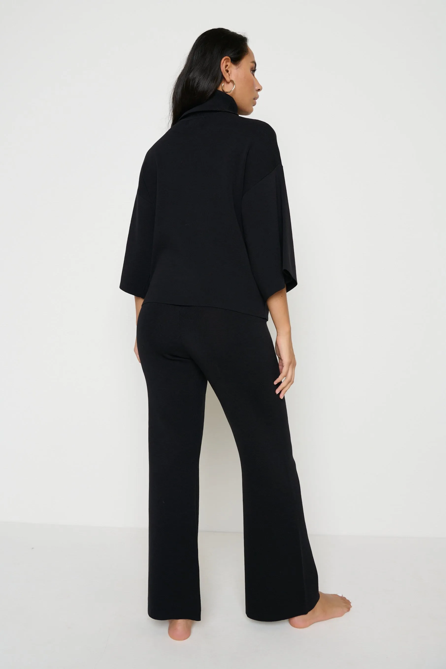 Hayden Kimono Sleeve Jumper - Black