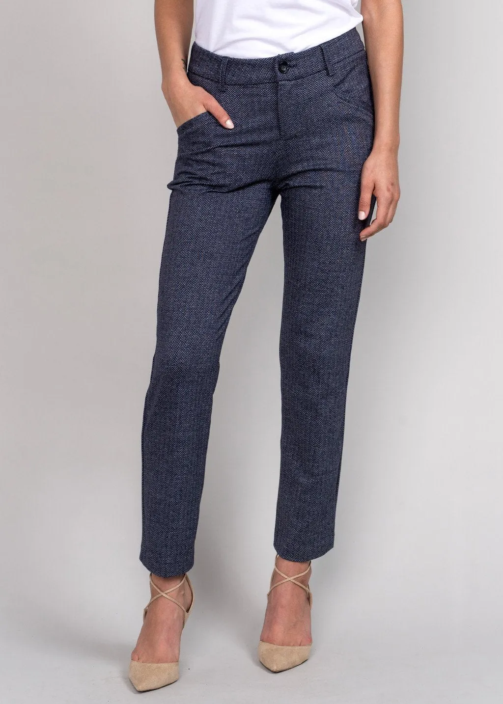 Herringbone Crop Pants