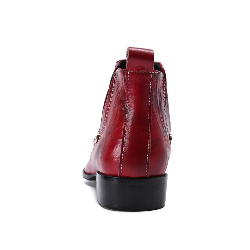 High Top Chelsea Boot with Decoration