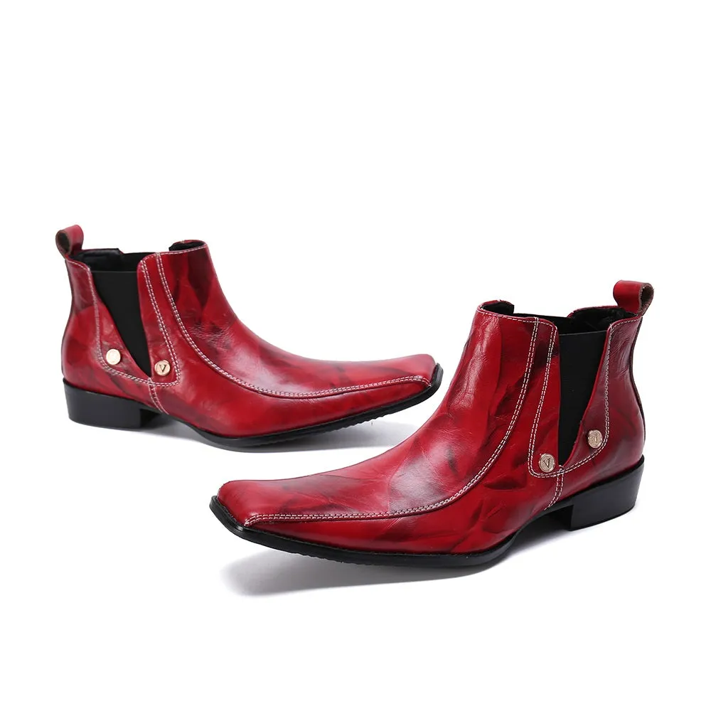 High Top Chelsea Boot with Decoration