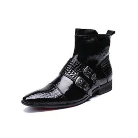 High Top Zip Boots Monk Strap Captoe