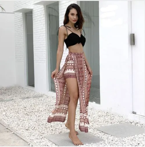 HIGH WAIST BOHEMIAN SUMMER MAXI SKIRT / PANTS