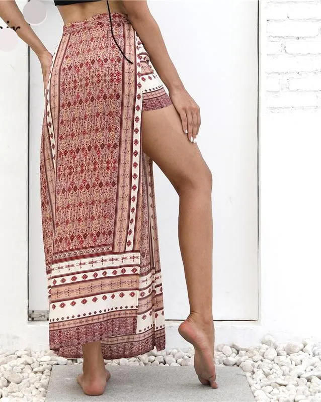 HIGH WAIST BOHEMIAN SUMMER MAXI SKIRT / PANTS