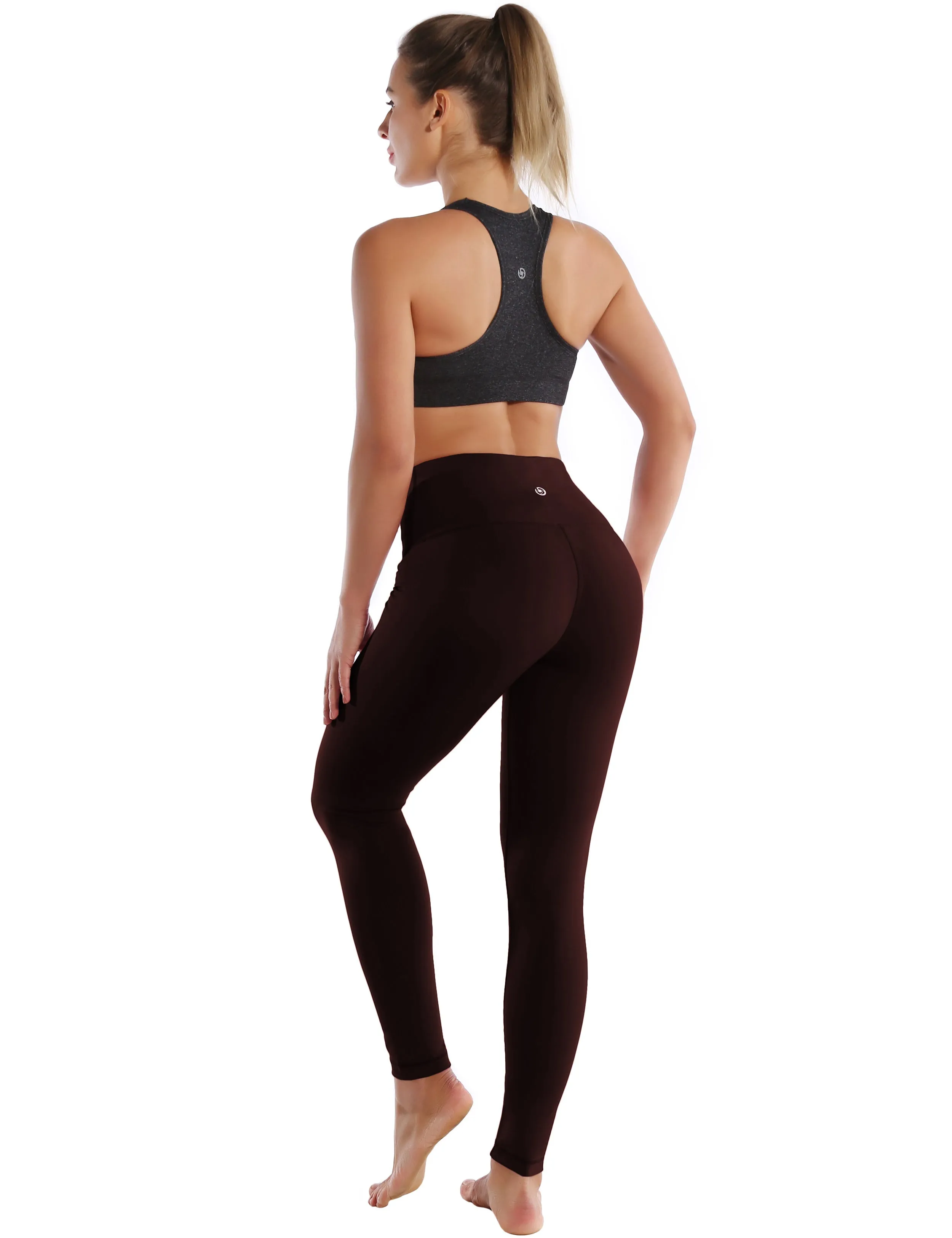 High Waist Plus Size Pants mahoganymaroon_Plus Size