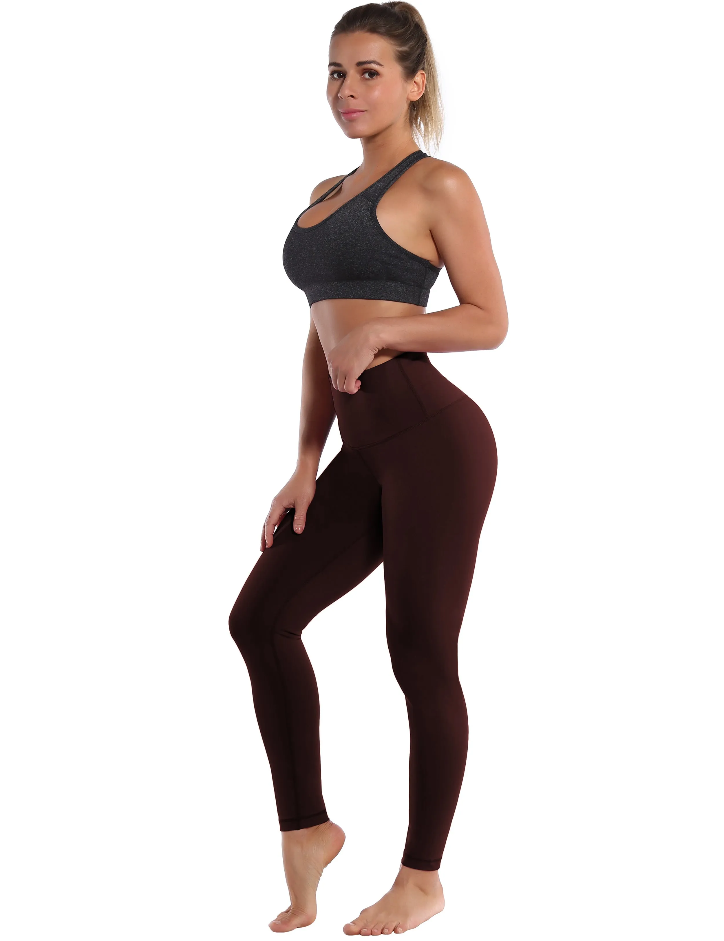 High Waist Plus Size Pants mahoganymaroon_Plus Size