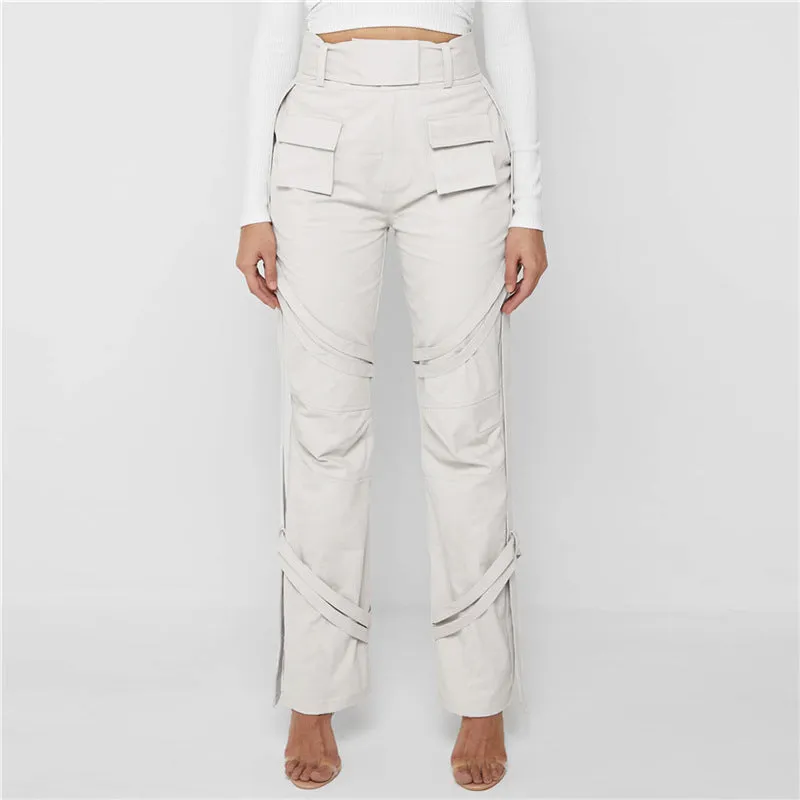 High Waist Straight Casual Lady Pants