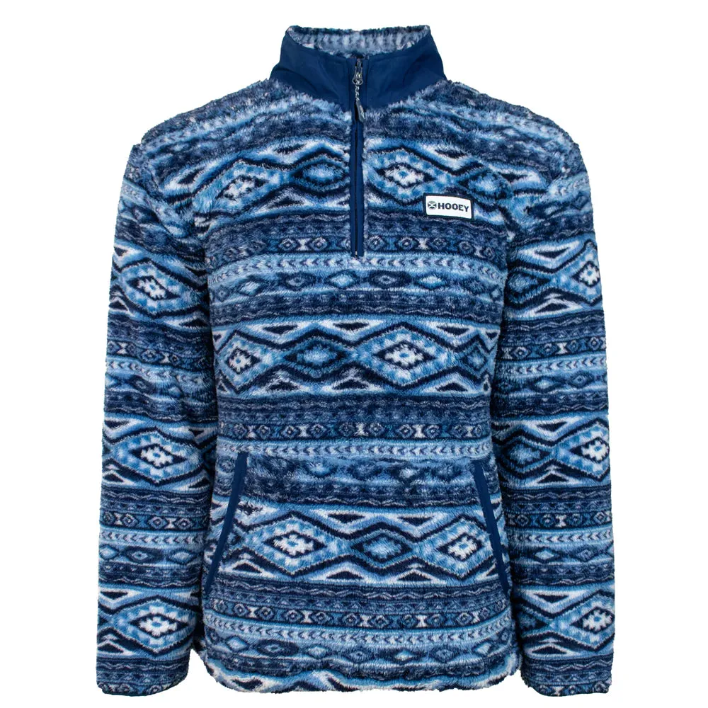 Hooey Youth Blue Aztec 1/4 Zip Pullover