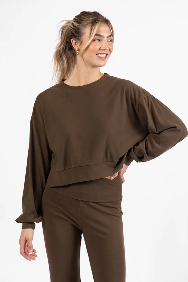 In A Dream Brown Super Soft Pullover FINAL SALE