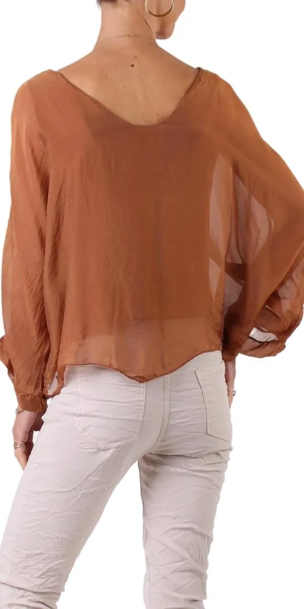 Isabetta Silk Crop Top