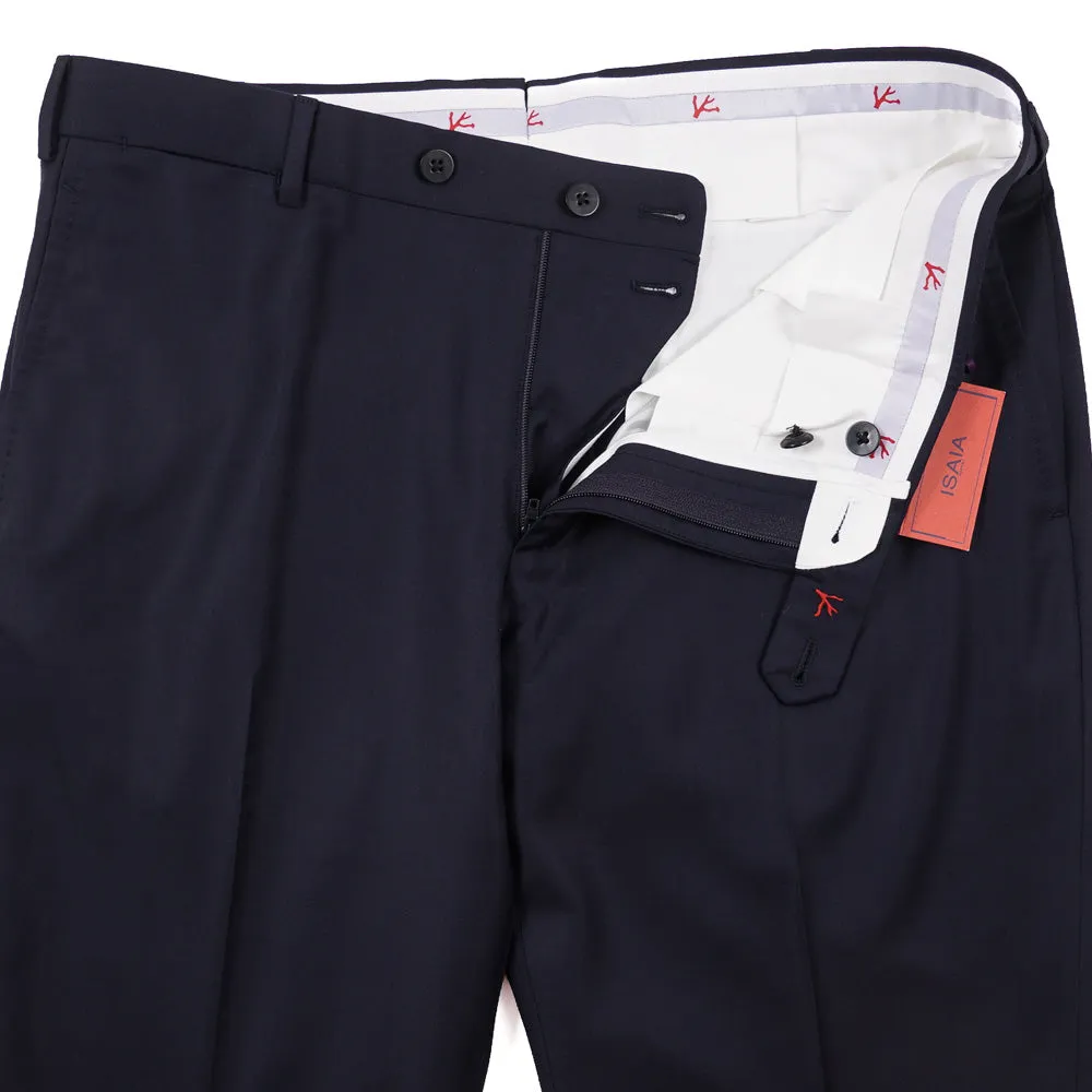 Isaia Regular-Fit Aquaspider Wool Dress Pants