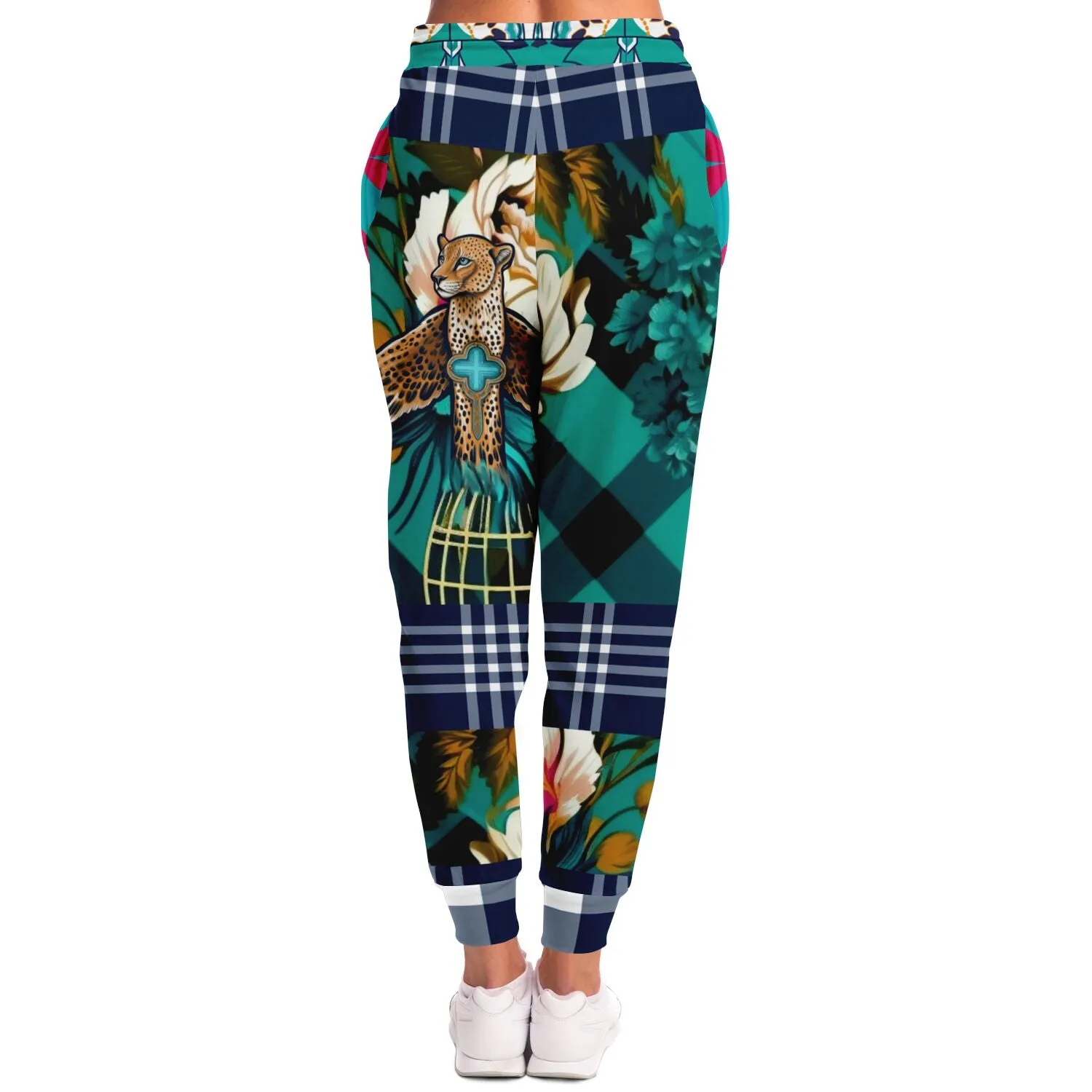 Ivy League Safari Plaid Floral Eco-Poly Unisex Joggers