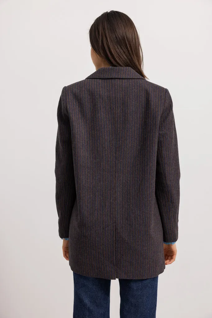 Jacobine W, Jacket - Darkest Blue Stripe