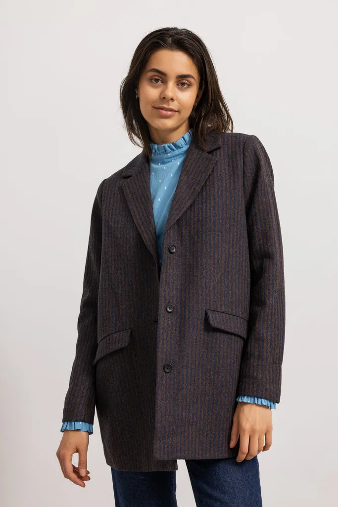 Jacobine W, Jacket - Darkest Blue Stripe