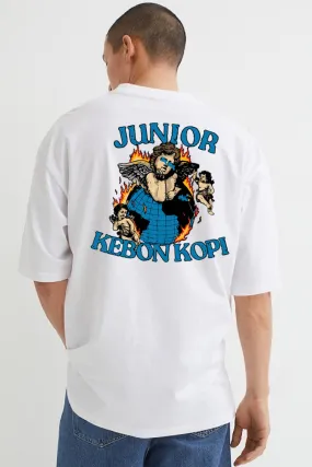 Junior Kebon Kopi Oversized White T-Shirt