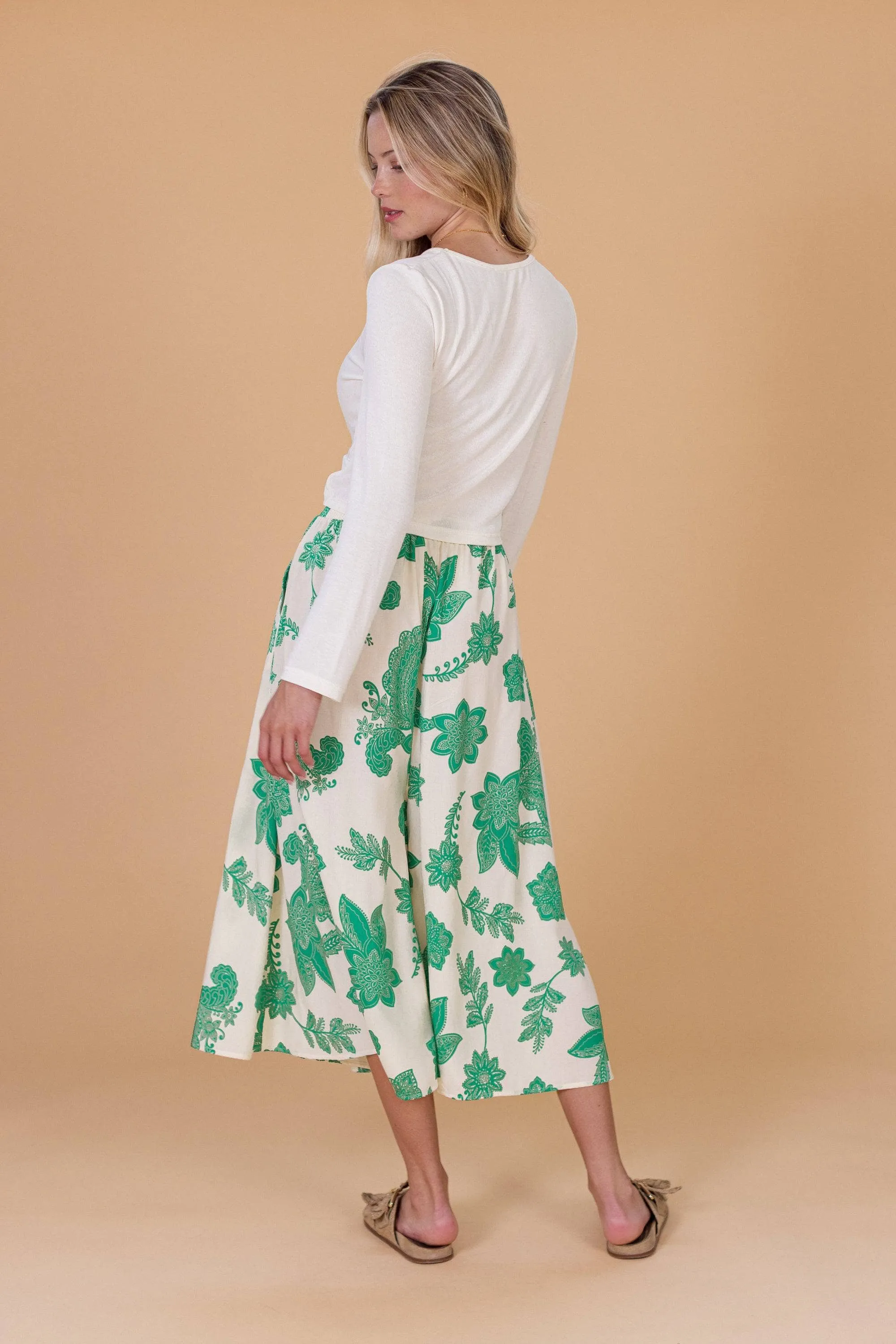 Jupe Culotte Jessie Green Floral