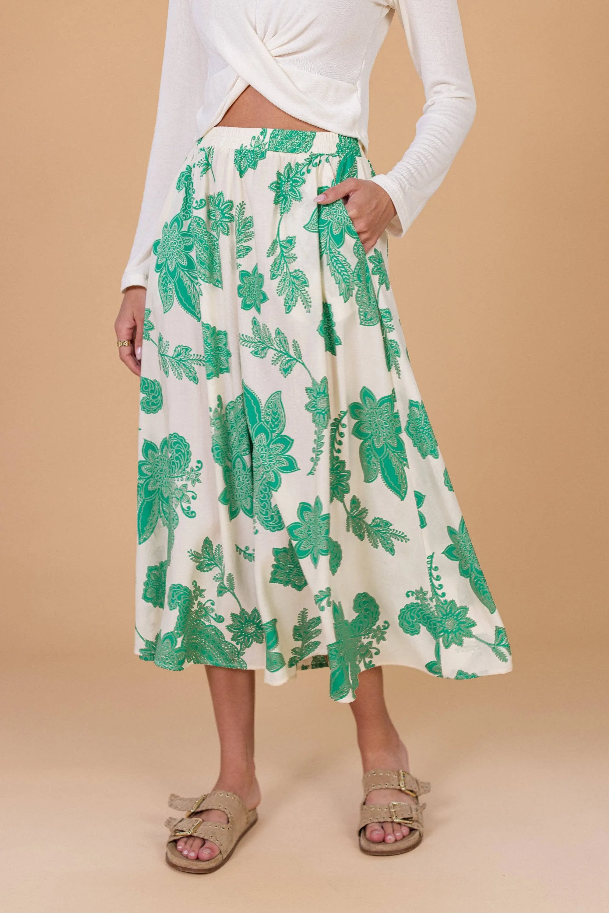 Jupe Culotte Jessie Green Floral