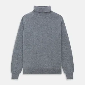 Kylian Flannel Grey Roll Neck Jumper