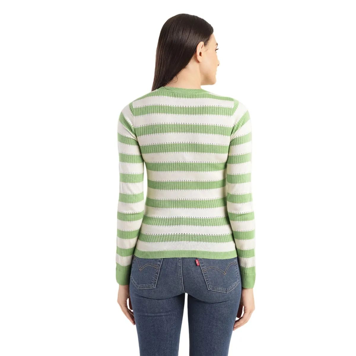 Levi's Women's Cotton Blend Casual Sweater (A7864-0000_Green