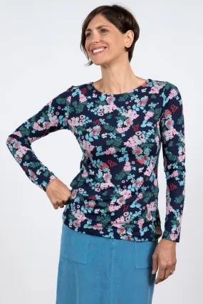 Lily & Me - Monica Top Folk Floral - Navy