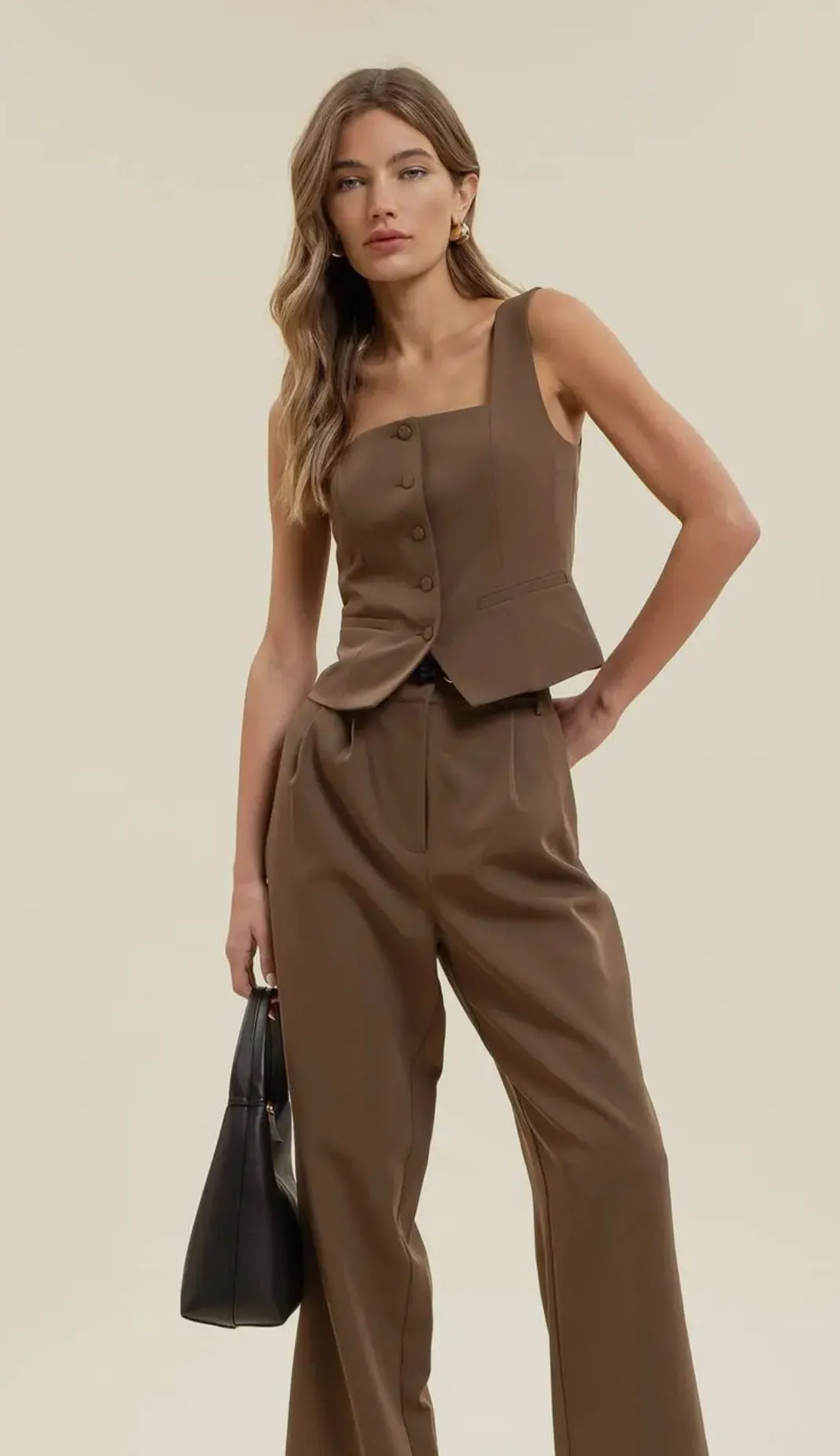 Lined Wide Leg Dress Pants