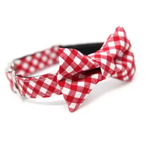 Lipstick Plaid Bow-Tie