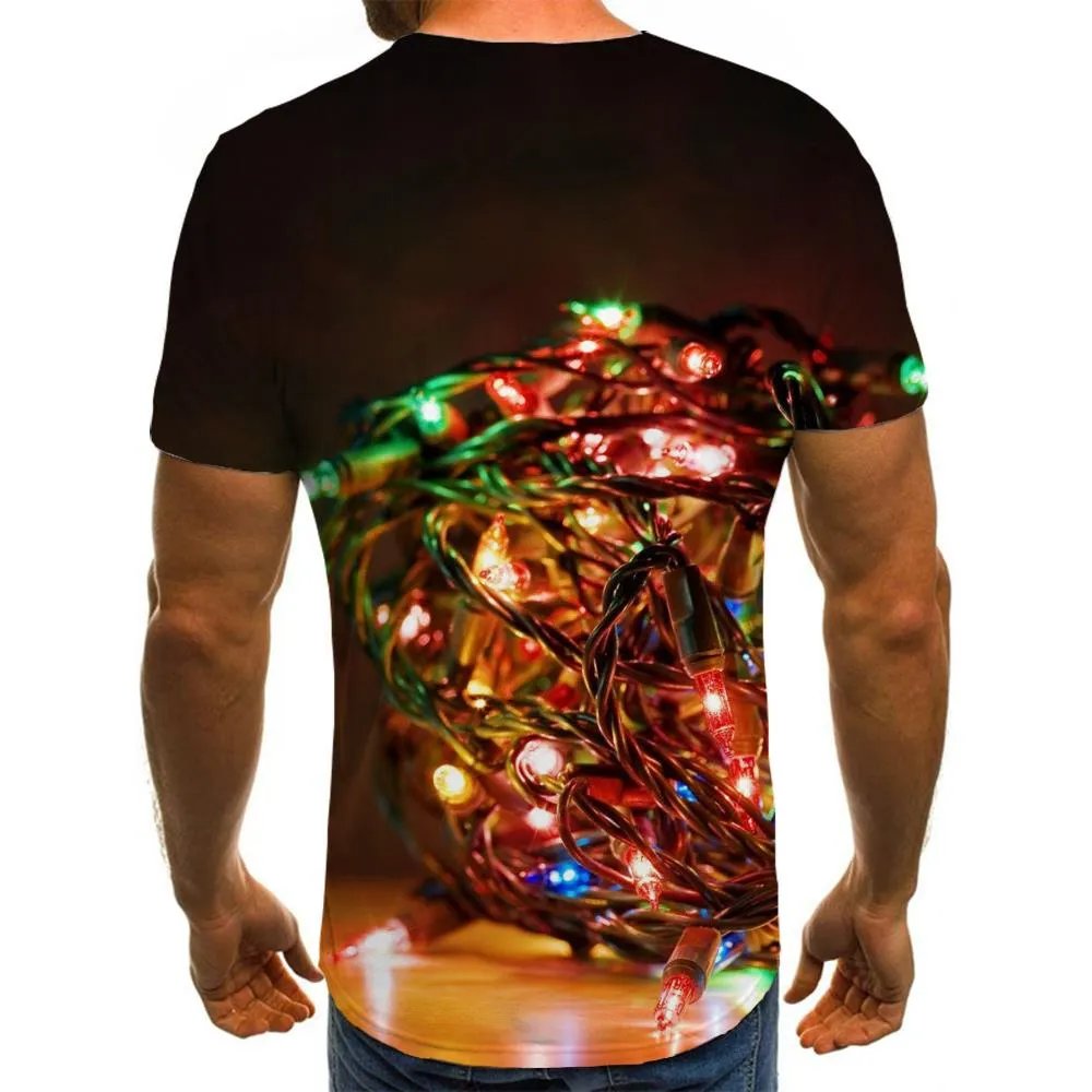 little lantern t shirt festival Funny 3D t shirt Christmas Cool men art costume