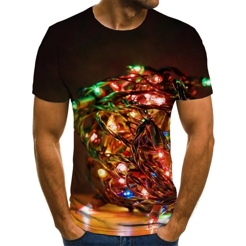 little lantern t shirt festival Funny 3D t shirt Christmas Cool men art costume