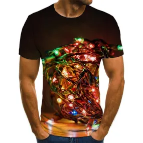 little lantern t shirt festival Funny 3D t shirt Christmas Cool men art costume