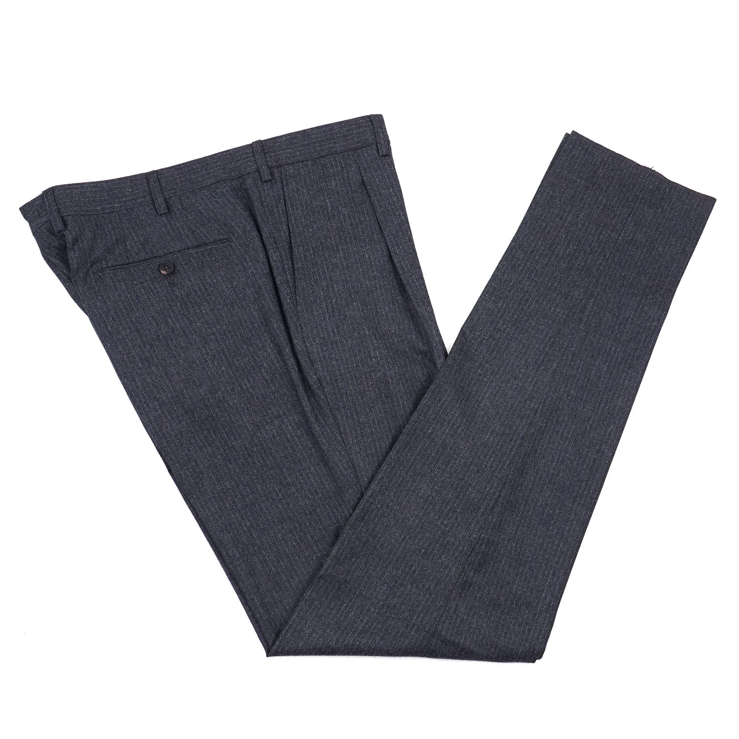 Luigi Borrelli Brushed Wool Dress Pants